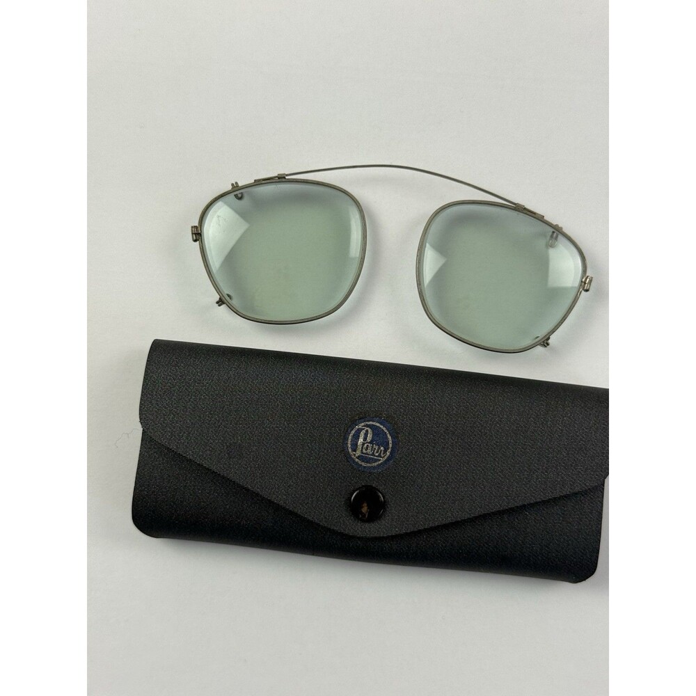 Vintage American AO Optical Calobar Clip On Sunglasses Glasses 1950 Parr Case